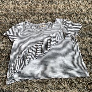 Hollister ruffled cropped shirt